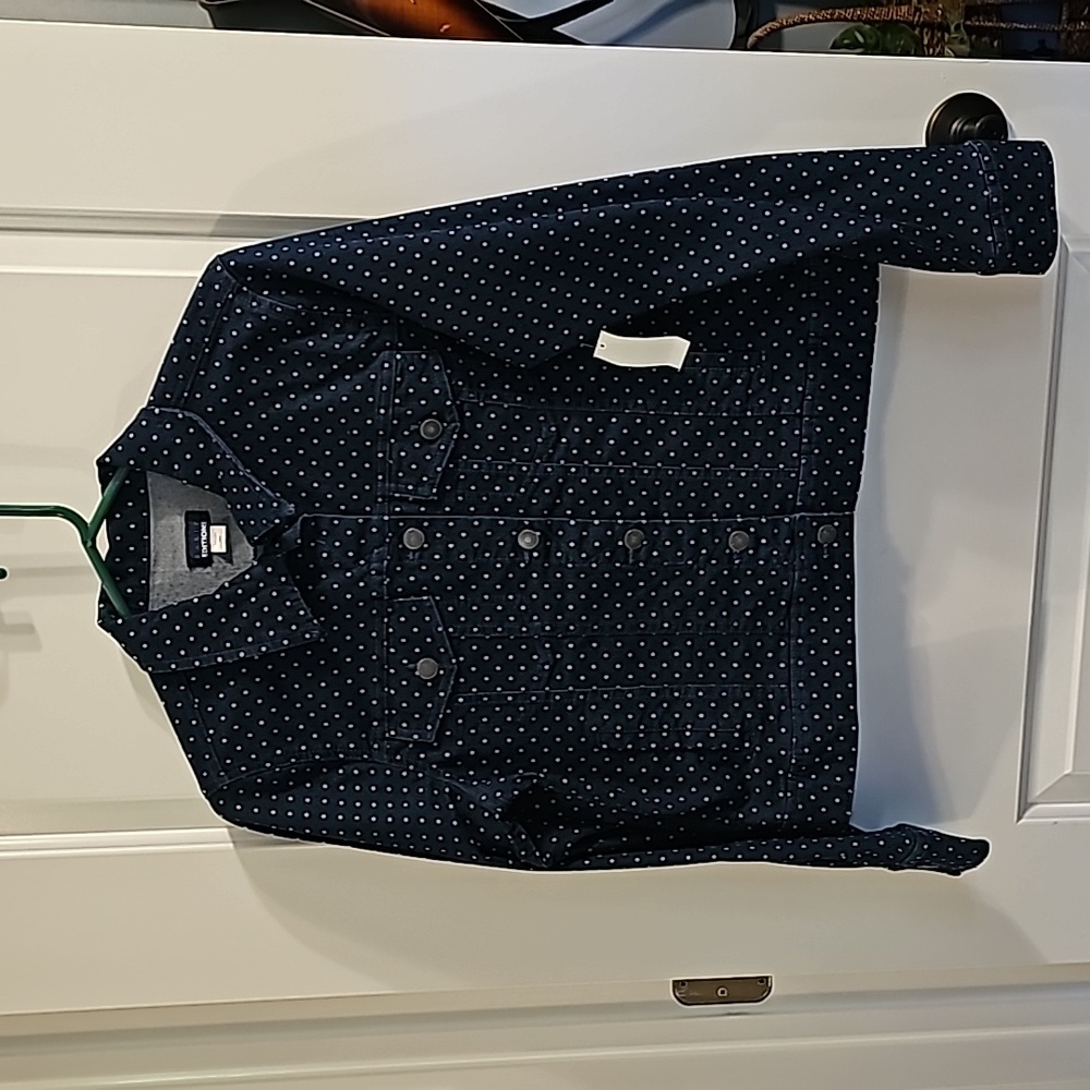 NWT SUPER CUTE POLKA DOT JEAN JACKET